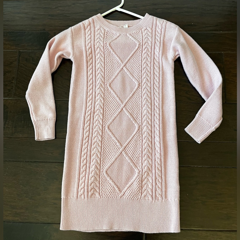 GAPS Kids Cable Pink Dress, Size Medium